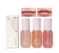 Gloss Oil, 3 Piece Hydrating Makeup Set Nourishing Plumper, Moisturizing Gloss for Women, Wives, Mothers, Brides, Travelers, Daily Routine, Parties, Wedding, Performance Use