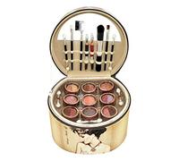 GLOSS ! Valigetta per trucchi - Cofanetto di bellezza - Palette di trucchi - Opaco e brillante - Cofanetto regalo originale per donna, compleanno, festa della mamma, Natale, San Valentino - GOLD