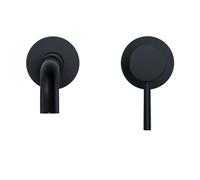 Gloss White Bathroom Faucet Wall Mounted Mixer Sink Tap Wash Basin Single Handle Hot And Cold Water Bright(Color-2)