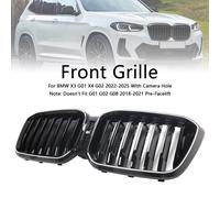 Glossy Black Front Bumper Kidney Grille Per BMW X3 G01 X4 G02 2022-2025 L3