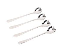Glossy Ergonomic a forma di cuore Spoons 4 pezzi in acciaio inossidabile 12,0 × 9,0 × 2.0 Ideale per il dessert da tè al caffè che si mescola a Cafe Bistro Home