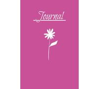 Glossy Pink Journal: 5.25" x 8" Lined Pages with a small flower on the Cover