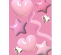 Glossy Pink Reflections: A Journal for Everyday Thoughts and Notes, 8.5x11Journal, Dotted Journal Pink
