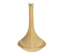 Glossy Thickened Brass Gold Serving Spoon, Heavy Duty Kitchen Soup Ladle, Large Mirror Polished Dinner Spoon with Comfortable Grip for Home Restaurant Buffet Cooking (S(7.8x6.5x2.6cm/3.1x2.6x1in))