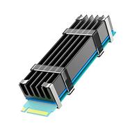 GLOTRENDS Dissipatore termico M.2 con pad termico per SSD M.2 2280, compatibile con PC fisso, corpo in alluminio 22x70x10mm