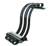 GLOTRENDS Doppio Inverso PCIE 4.0 Cavo Riser per scheda madre Mini-ITX (170x170 mm) Installazione, Compatibile con serie RTX 40/30 e serie Radeon RX7000/RX6000,Colore Nero