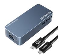 GLOTRENDS EM6002 Case SSD NVMe M.2 da 80 Gbps, compatibile con Thunderbolt 5/4/3/USB4 e USB 3.2 (10Gbps)/3.1/3.0/2.0, fino a 7.000 MB/s con bus PCIe 4.0 x4, supporta SSD da 8 TB, controller JHL9480 B2