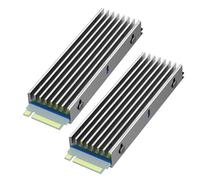GLOTRENDS M.2 Heatsink with M.2 Screws and Thermal Pads for Single/Dual Sided Chip M.2 SSD, PC/PS5/PS5 Slim Installation (2 Packs)