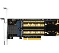 GLOTRENDS PA21 2 porte Adattatore M.2 NVMe a PCIe 4.0 X8 senza funzione di bifor