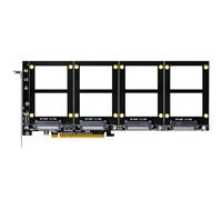 GLOTRENDS PU41 Adattatore Quad U.2 SSD a PCIe 4.0 X16 senza funzione di biforcazione PCIe (è necessaria una scheda madre con biforcazione PCIe)