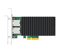 GLOTRENDS ST7368 Scheda di rete 10Gb con 2 porte RJ45, controller Intel X550-T2, profilo ribassato, supporto per avvio PXE/iSCSI, virtualizzazione VT-c