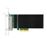 GLOTRENDS ST7419 Scheda di rete 2.5 Gb con 4 porte RJ45, controller Intel I226-V, PCIe 3.1 x4, profilo ribassato, supporto per l'avvio PXE, per router, NAS, ESXi e Proxmox