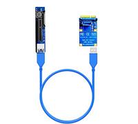 GLOTRENDS UEX105 600 mm da Cavo Riser da Mini PCIe a PCIe X4 (velocità PCIe 3.0 X1), per scheda WiFi PCIe, scheda M.2 PCIe, scheda USB PCIe, scheda audio, ecc.