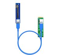 GLOTRENDS UEX108 600 mm Cavo riser da M.2 a PCIe X4 da (velocità PCIe 3.0 X1), per scheda WiFi PCIe, scheda PCIe M.2, scheda PCIe USB, scheda audio, ecc.