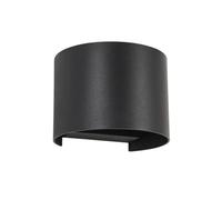 Gloupie Applique Da Esterno Hobby,Alluminio Nero,IP54, Potenza Massima 5W Luce C