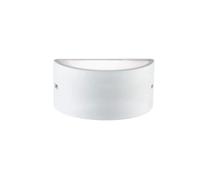 Gloupie Applique Lux da Esterno in Alluminio Bianco,Forma Arrotondata, IP44, Att