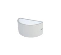 Gloupie Applique Lux da Esterno in Alluminio Grigio,Forma Arrotondata, IP44, Att