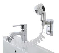 GLOUPIE Doccetta Per Lavandino Bagno Universale In ABS Cromo Con Supporto A Pare