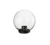 GLOUPIE Lanterna Per Palo Rotonda Glide IP44 60 W, Sfera In Plexiglas Trasparente E Attacco A Colonna Ø 60 Mm (30 Cm)