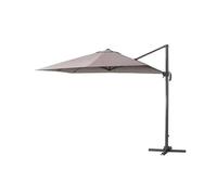 GLOUPIE Ombrellone Premium Reclinabile a Braccio, Quadrato 3 metri,Tortora Struttura in Alluminio,Copertura Da 280 Gr/M²,Perfetto per il Tuo Giardino,Piscina,Bar
