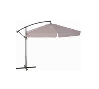 Gloupie Ombrellone Susy Reclinabile a Braccio,Rotondo Diametro 3 metri,Tortora,