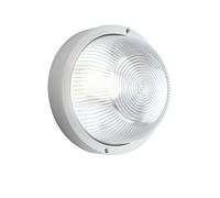 GLOUPIE Plafoniera Da Esterno Rotonda A Parete Helios Bianca IP44 Potenza Massim