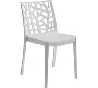 GLOUPIE Sedia Matrix In Polipropilene Bianco, Dim. 55 x 47 x 82 Cm, Peso 4 Kg, P