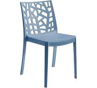 GLOUPIE Sedia Matrix In Polipropilene Blu, Dim. 55 x 47 x 82 Cm, Peso 4 Kg, Per Interno Ed Esterno, Made In Italy,Impilabili