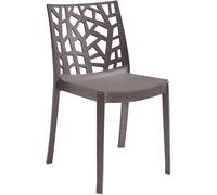 GLOUPIE Sedia Matrix In Polipropilene Tortora, Dim. 55 x 47 x 82 Cm, Peso 4 Kg,