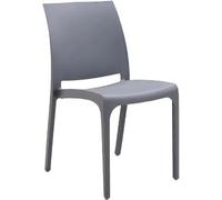 GLOUPIE Sedia Volga In Polipropilene Grigio, 54x46x81Cm,Peso 3,5Kg,Per Interno/E