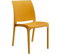 GLOUPIE Sedia Volga In Polipropilene Senape,54x46x81Cm,Peso 3,5Kg,Per Interno/Es