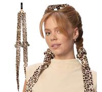 Glov Arricciacapelli Satin Cheetah Morbido Senza Calore con Memory Foam Protezione Capelli Design Elegante per Ricci Lucidi e Sani Facile da Usare Acconciature Trendy
