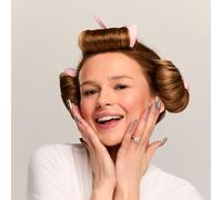 Glov Coolcurl Set di Bigoudis Senza Calore per la Notte Include 3 Rulli per Capelli e 3 Mini Cuffie in Satin Rosa Ideali per Creare Onde Morbide e Voluminose Mentre Dormi Comodamente