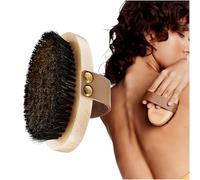 Glov Spazzola Corpo a Secco Anticellulite Spazzola per Dry Brushing Massaggiatore Naturale per Esfoliazione e Tonificazione della Pelle Bristle in Cavallo e Fibra di Bronzo