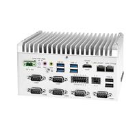 Glovary Fanless Mini PC i5 8265U (4C8T, up to 3.9GHz), 2 x Gigabit LAN (i210+i219-LM) Industriale Computer Linux, Barebone, 6 x RS232 COM, 8 Pin GPIO, 4USB3.2, 9-36V Auto Power On
