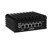 Glovary Firewall Hardware Quad Core N150, 6 x i226V 2.5GbE LAN Fanless Mini PC, OPNsense Micro Appliance, DDR5 Barebone, AES-NI, 2 xM.2 NVMe Slot, 2HD, TypeC Port, TF Card Slot