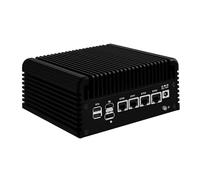 Glovary Micro Firewall Appliance Quad Core N100, 4 x i226V 2.5GbE LAN, DDR5 Barebone, Fanless Mini PC Router Computer, AES-NI, OPNsense, HD, DP, 8USB Port, TF Card Slot