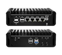 Glovary Mini PC Firewall J6413 Quad Core, 4 x i226V 2.5GbE LAN, DDR4 32GB RAM 1TB SSD, Fanless Micro Router Appliance, AES-NI, Support OPNsense, 5USB, TypC, TF Card Slot, WiFi
