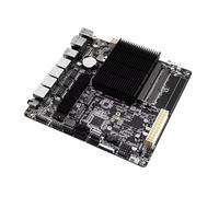 Glovary NAS Mainboard Quad Core J4125, Mini-ITX NAS Motherboard, 4 x i226V 2.5GbE LAN, DDR4 16GB RAM 128GB NVMe SSD, 2 x SATA3.0 6Gbps