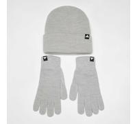 adidas Unisex - Adulto Glove + Beanie Pack, Light Grey Heather/White, L