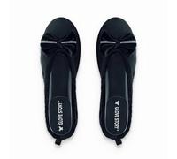 GLOVE STORY Pantofole Ballerina da Donna in Velluto per Interno con Suola Morbida in Pelle e Fiocco con Strass - Eleganti, Confortevoli, Fatte a Mano - Scarpe Morbide e Chic per la Casa