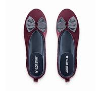 GLOVE STORY Pantofole Ballerina da Interno da Donna in Velluto con Suola in Morbida Pelle e Fiocco - Materiale Morbido e Confortevole - Pantofole Ballerina da Donna Morbide - Realizzate a Mano