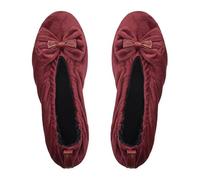 GLOVE STORY Pantofole Ballerina da Interno da Donna in Velluto con Suola in Morbida Pelle - Materiale Morbido e Confortevole - Pantofole Ballerina da Donna Morbide - Realizzate a Mano (Bordeaux 37/38)