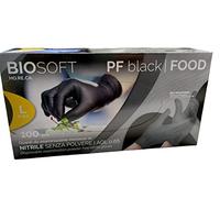 Rays guanto nitrile nero senza polvere biosoft taglia l