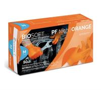 GLOVELY BIOSOFT PF tech ORANGE. Guanti in Nitrile senza polvere (L (500pz))
