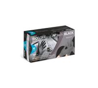 Glovely Guanto in nitrile nero, senza polvere, superficie testurizzata 3D a diamante, idoneità alimentare - Taglia L