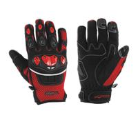 Gloves Textile motorcycle knuckles Protection Summer Racing Biker Cross Red S
