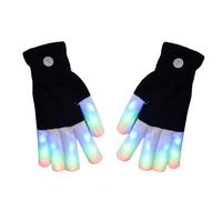Gloves With Lights - Flashing Sensory Mittens, LED Light Up Gloves | Neon Glowing Finger Props For Easter Halloween Christmas Stocking Stuffers Festival Holiday Concerts Party Night Club Show
