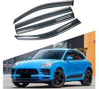 GLOVET 4X Deflettore del Vento per Auto per Porsche Macan 2014-2019，Finestrino Dell'Auto Deflettori del Vento Alette Parasole