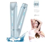 Glow Aura Womens Shaver, 2025 New Glowaura Electric Razor, Glow Aura Womens Shaver 2 in 1, Glow Aura Bikini Shaver, Glowshave 2-in-1 Women's Body Shaver, for Facial Face Lip Chin Underarm Legs (Blue)